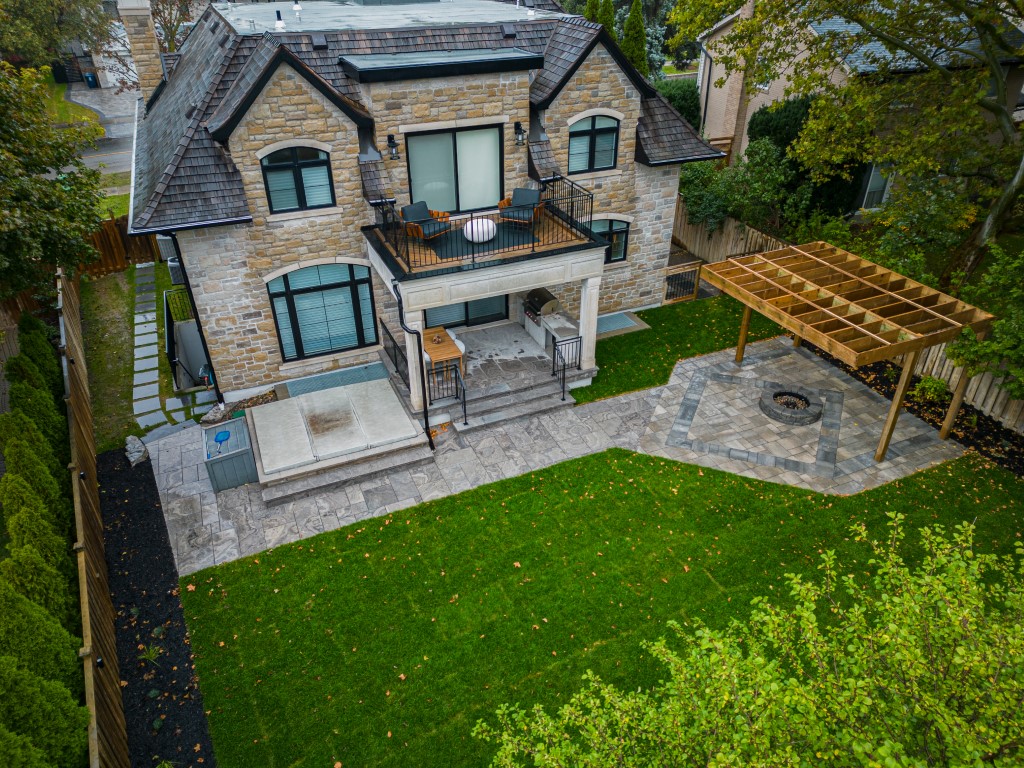stone block patio in toronto