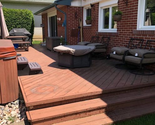 tanzite stone decking installation