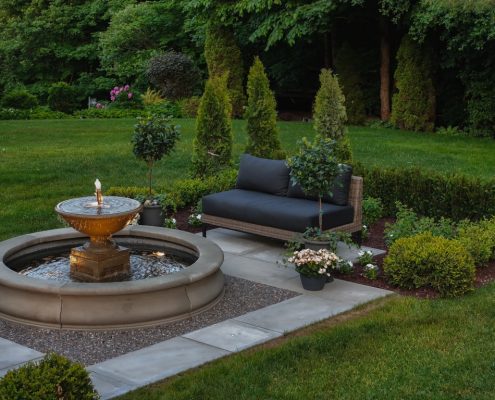 backyard fountain feature
