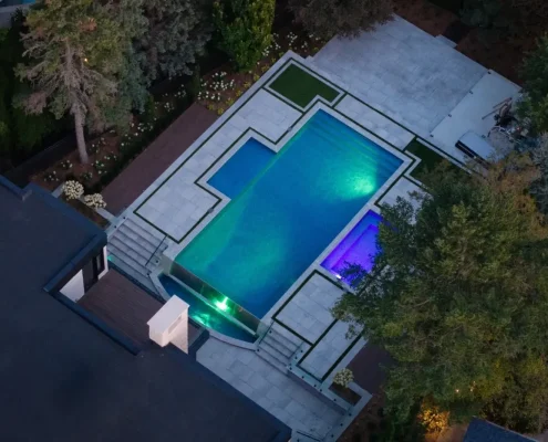 contemporary pool installation Vaughan