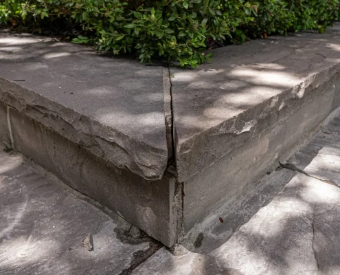 old stone path repair