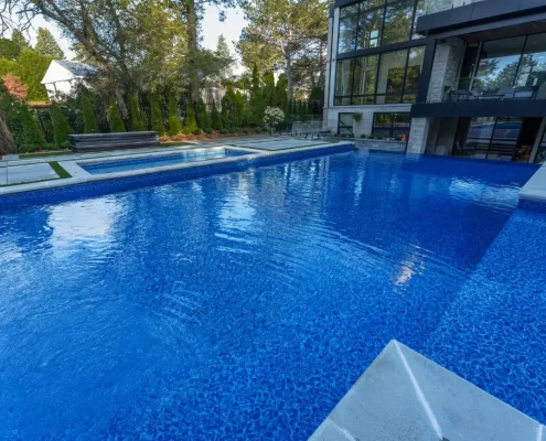 pool installation for modern backyard