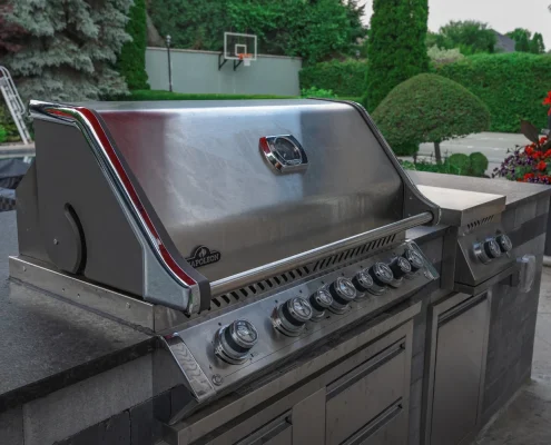 backyard cooking space outside kitchen
