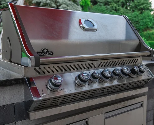 backyard kitchen cooking area installation