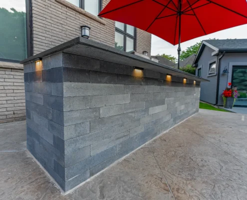 built in appliances in exterior kitchen