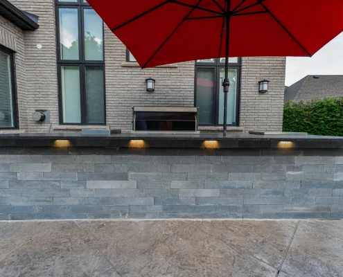 custom cooking space in outdoor kitchen