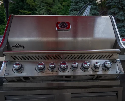 modern outdoor kitchen cooking station