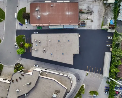 small office parking lot sealing commercial complex
