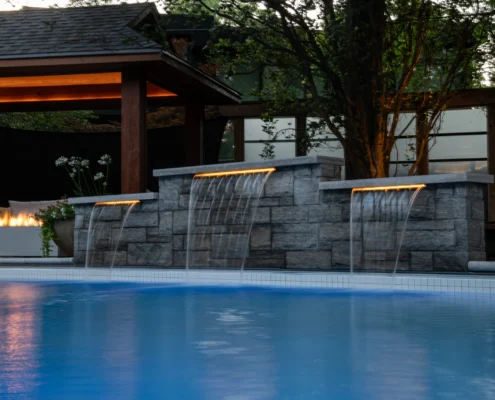 backyard oasis at golden hour 3;2
