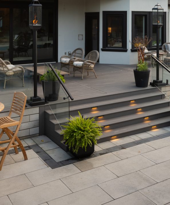 Backyard deck and outdoor structures