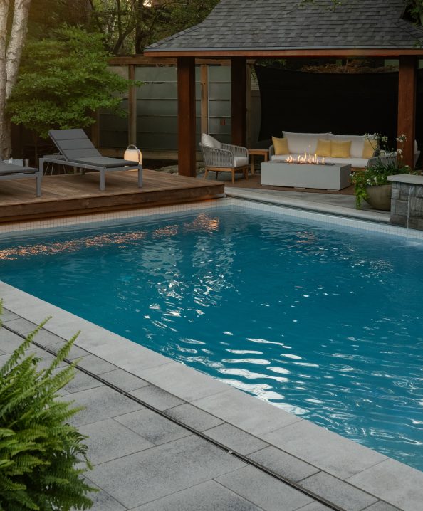 Concrete pool installation